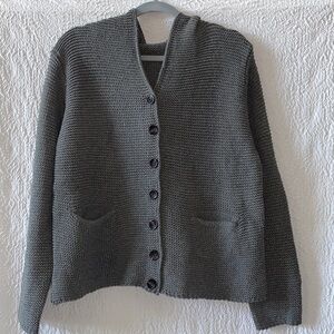 MISSLOOK  Crochet Knit Hoodie Cardigan Sweater